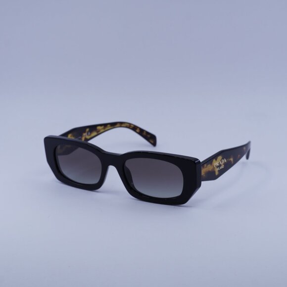 Prada PRB05S 3890A7 Sunglasses Black Rectangle Frame, Grey Gradient Lenses main image 14